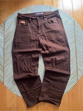 EMPYRE Relaxed Fit Brown Pants (33)